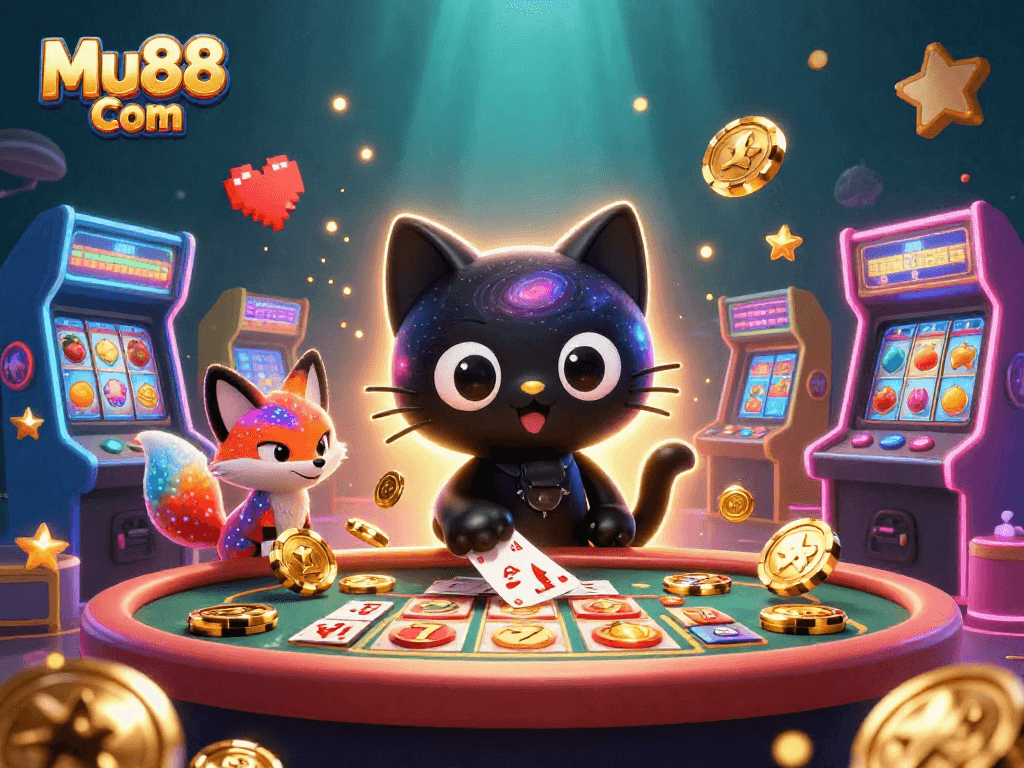 Engage with stunning Mu88 Com casino slots in a vibrant cosmic scene