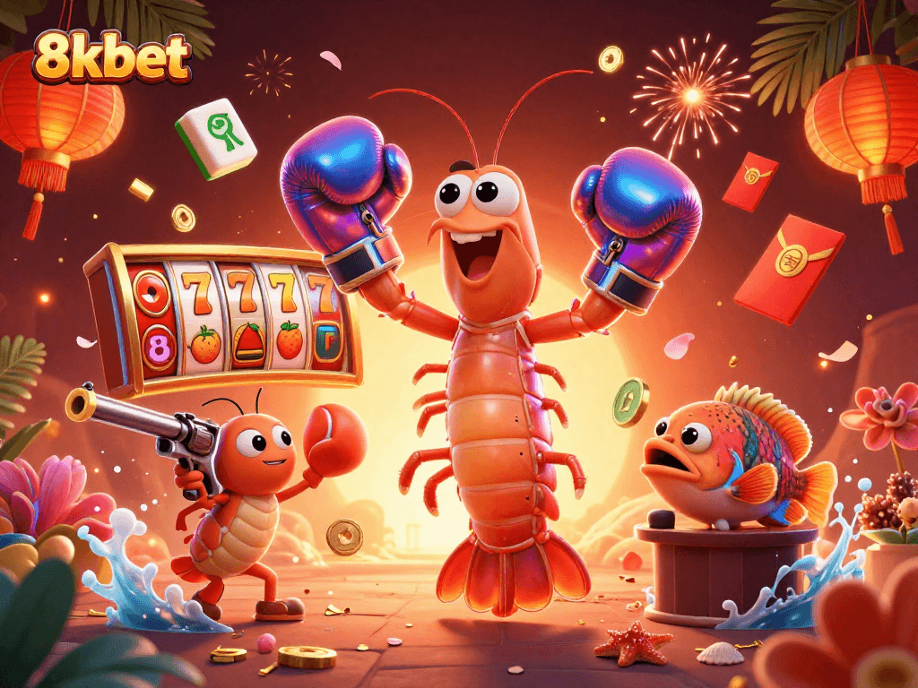 Place bets on thrilling games at 8xbet featuring diverse casino elements and characters.