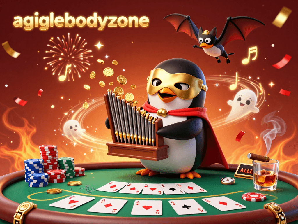 Experience the thrilling world of agilebodyzone with a phantom opera penguin playing a pipe organ for golden coins.
