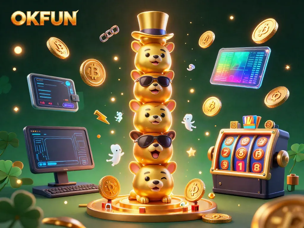 Engage in thrilling casino action with OKFUN's vibrant games and crypto elements.