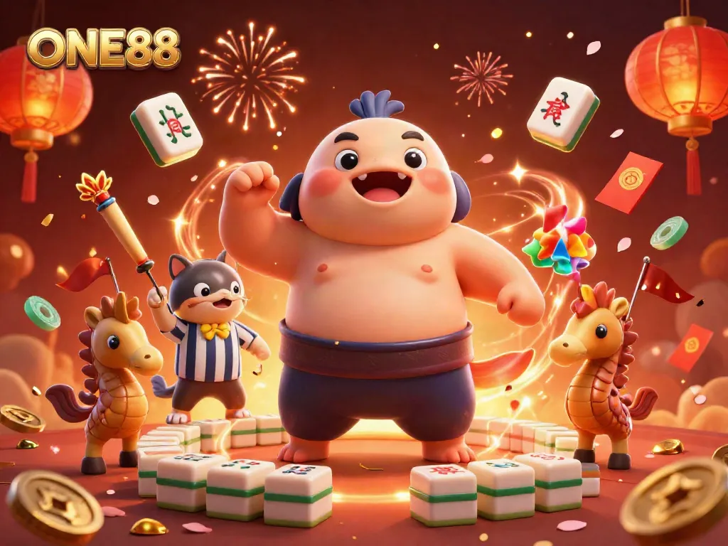 Engage in thrilling gameplay at ONE88 with vibrant, dynamic casino elements in a festive underwater scene.