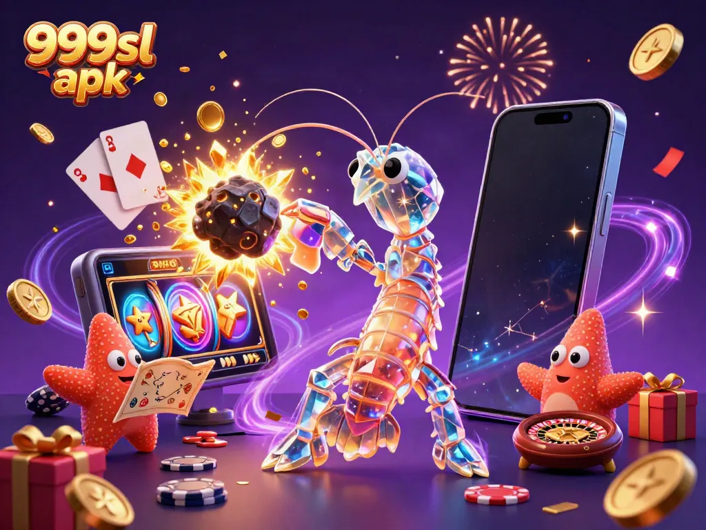 Experience thrilling gaming with 999sl apk featuring a vibrant scene of golden coins and spinning slot reels.