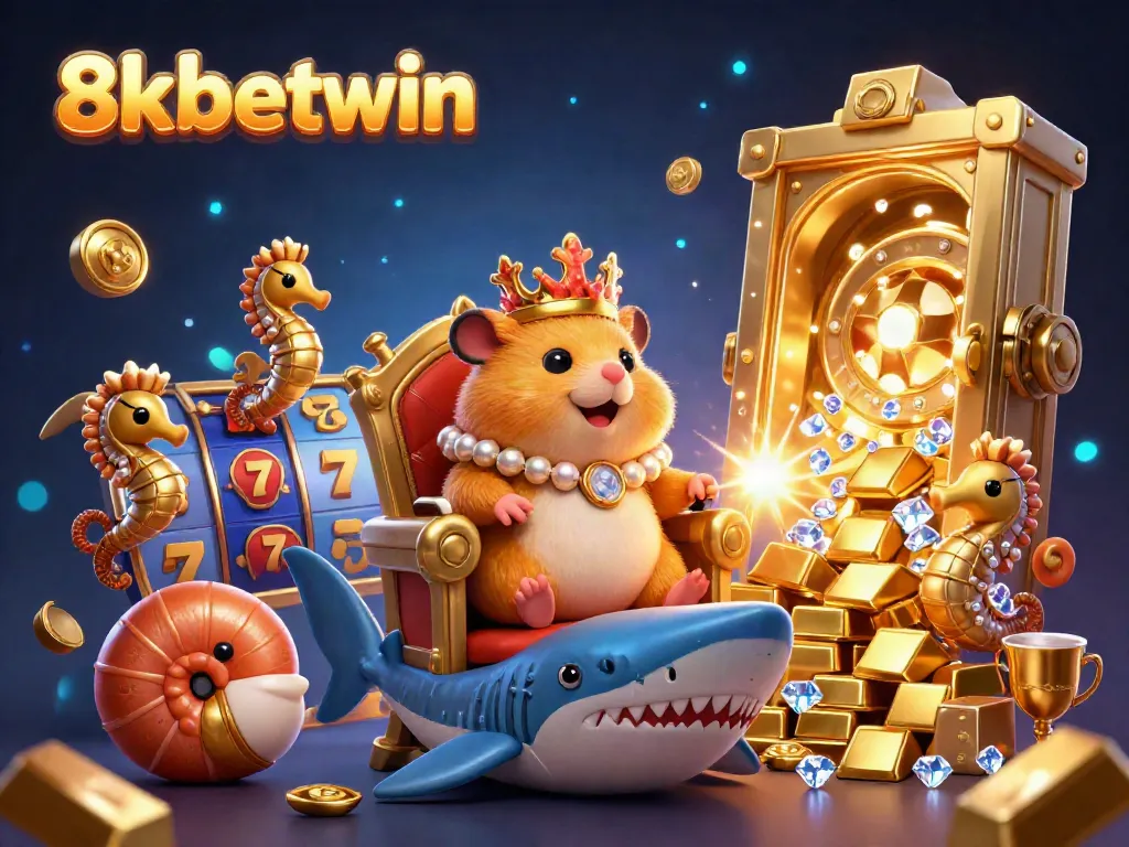 Experience epic gameplay with 8xbetwin as the golden hamster king reigns in a vibrant casino world full of treasures.