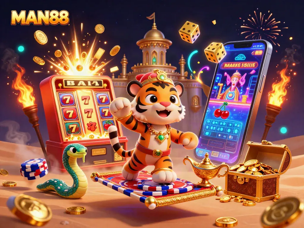 Experience thrilling moments at MAN88 with a magical 3D casino adventure bursting with excitement.