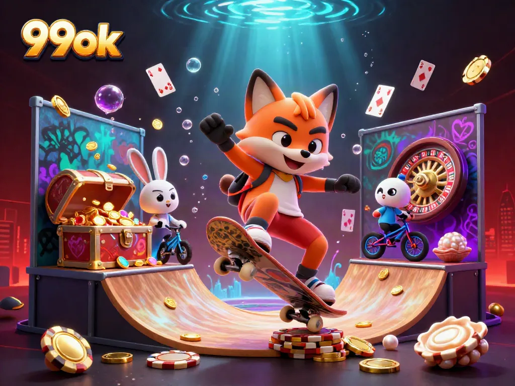 Engage in thrilling games at 99ok with captivating visuals and dynamic casino elements.