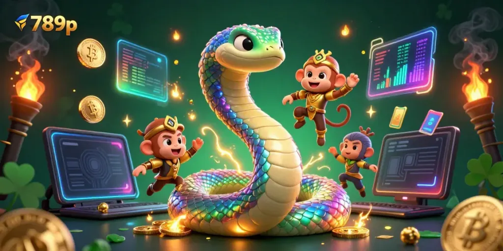 Experience thrilling gaming action at 789p with magical characters and dynamic cryptocurrency elements.
