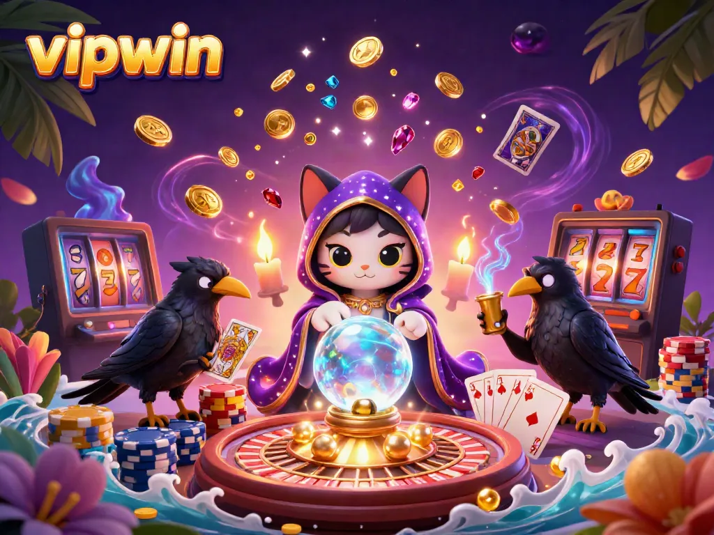 Engage in thrilling gameplay with vipwin featuring vibrant casino elements and characters.