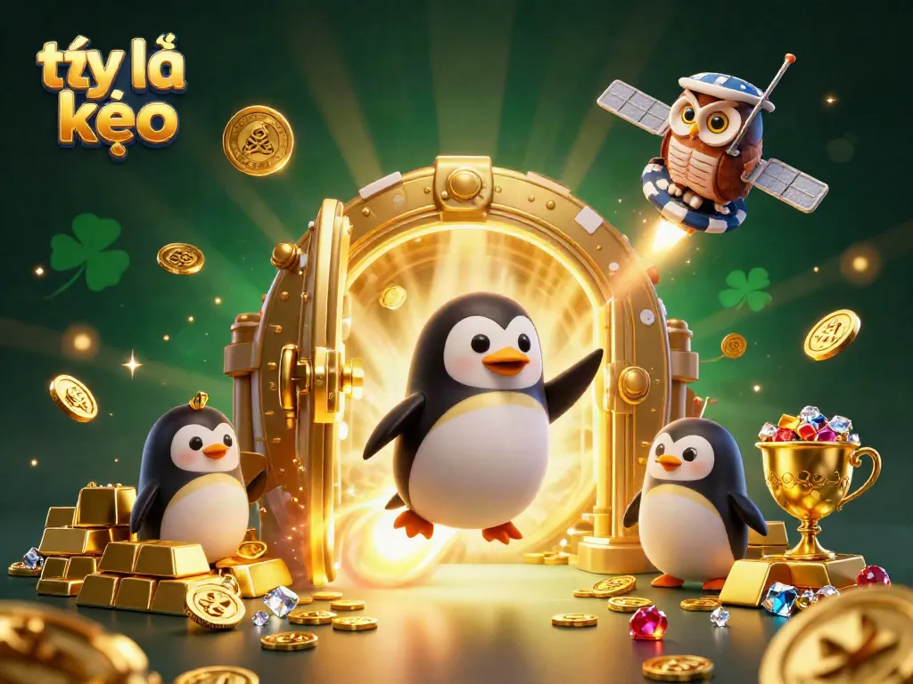 Engaging illustration of tỷ lệ kèo in a vibrant casino space scene with dynamic characters and golden elements.
