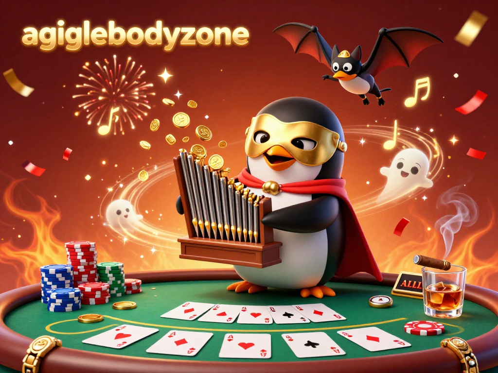 Experience the thrilling world of agilebodyzone with a phantom opera penguin playing a pipe organ for golden coins.