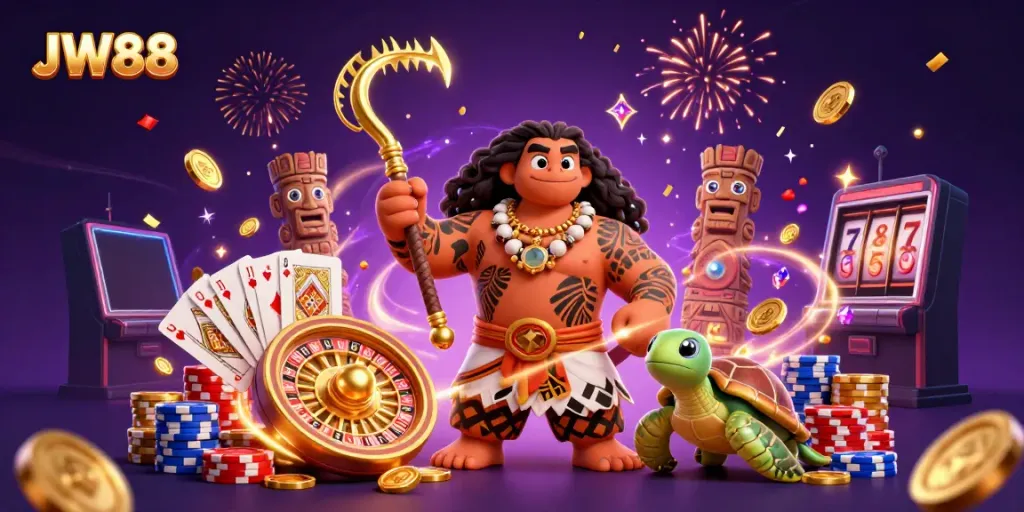 Experience thrilling gameplay at JW88 with exciting casino elements and vibrant characters.